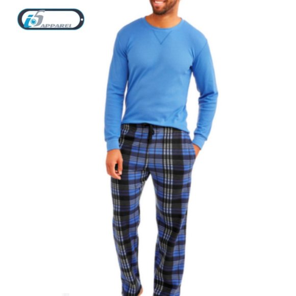 Thermal Sleepwear Fleece Men’s Pajama 2-Piece Set - Picture 2 of 7